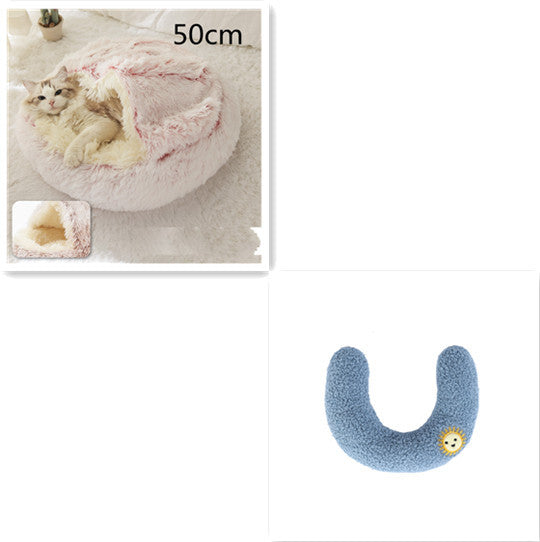 Soft Round Plush Warm Pet Bed