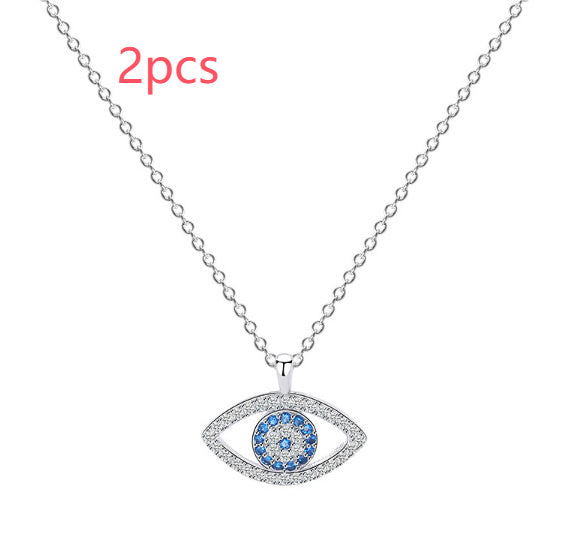 Sterling Silver Eye Necklace Pendant