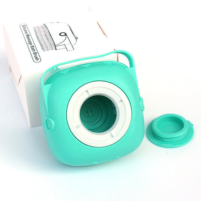 Pet Bath Massage Cleaning Tool Brush With Soap Container