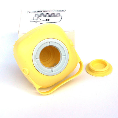 Pet Bath Massage Cleaning Tool Brush With Soap Container