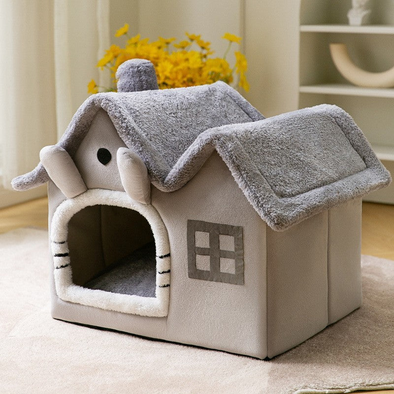 Foldable Cozy Dog House Pet Bed
