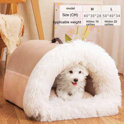 Warm Fluffy Comfortable Pet Nest Bed