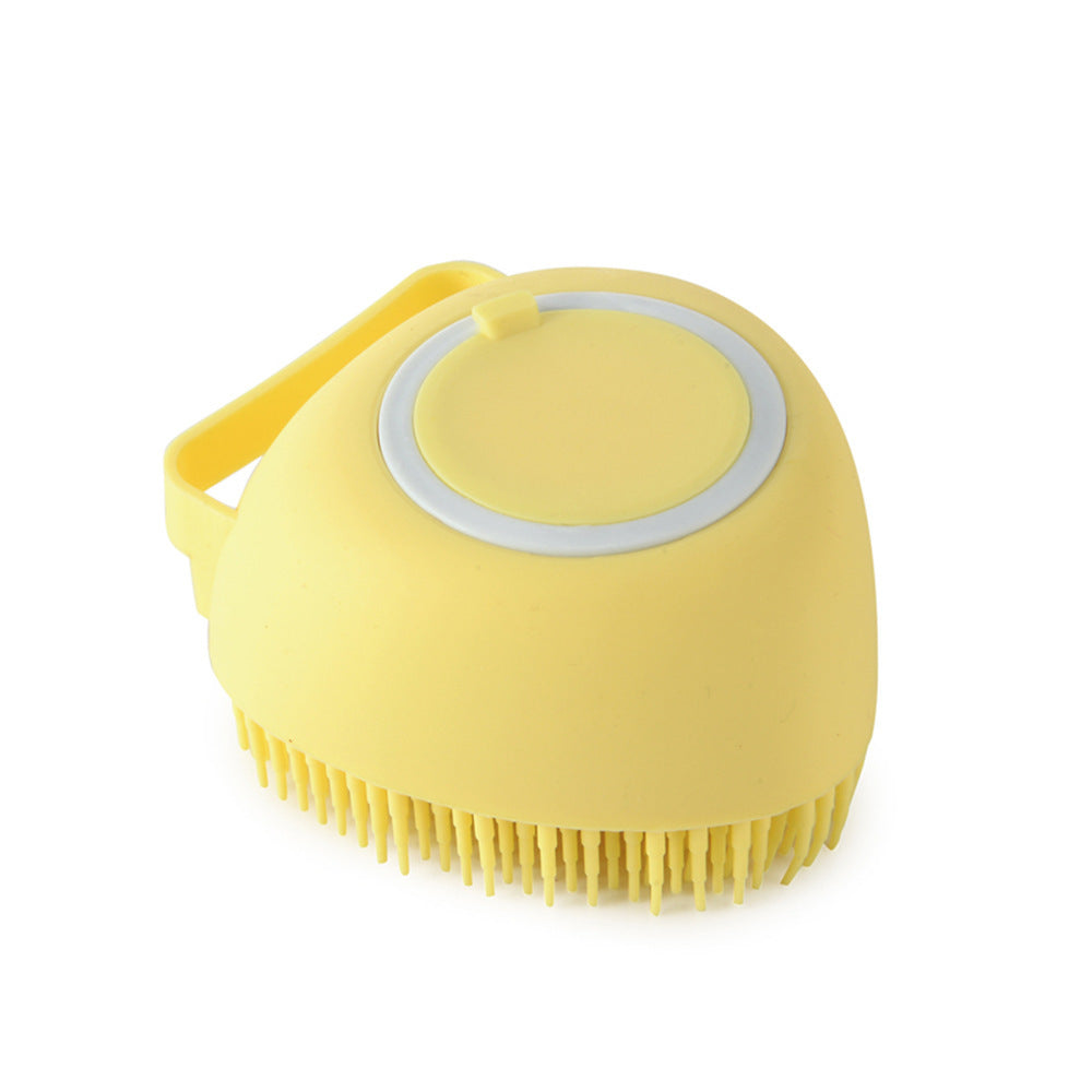 Pet Bath Massage Cleaning Tool Brush With Soap Container
