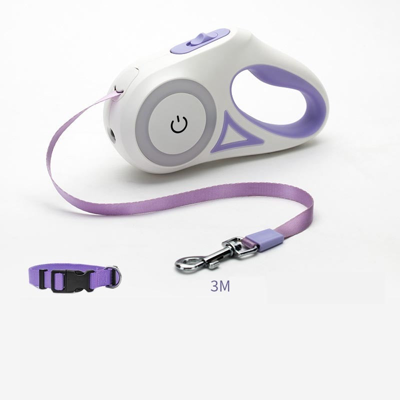 Retractable Colourful Leash And Collar