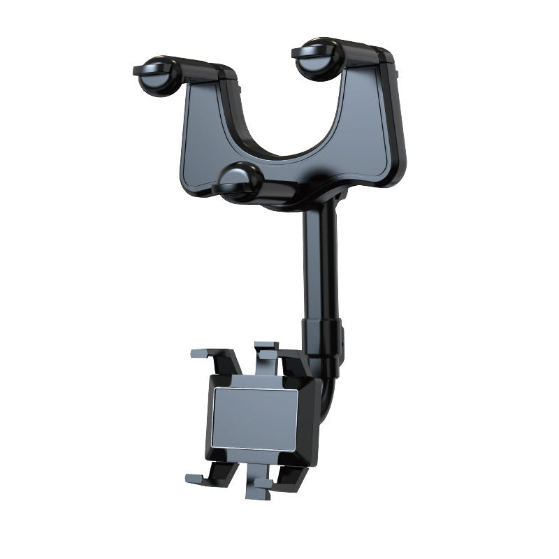 Rotatable And Retractable Rearview Mirror Phone Holder Mount For Car