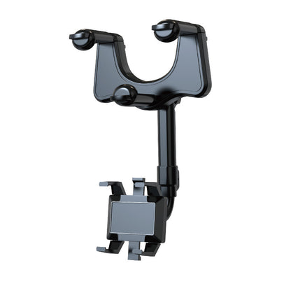 Rotatable And Retractable Rearview Mirror Phone Holder Mount For Car