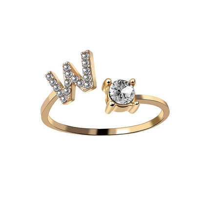 Name Initial Letter Ring Jewellery