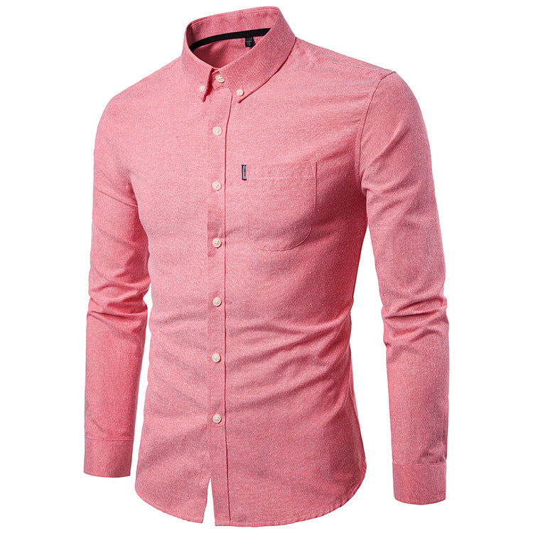 Men's Slim Fitting Long Sleeve Dress Shirt
