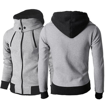 Men's Zip UP Jacket Sports Cardigan Casual Slim Sweatshirt