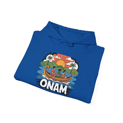 Onam Hoodie, Kerala Festival Hoodie, Traditional Pookalam & Sadya Wear, Family Festive Wear
