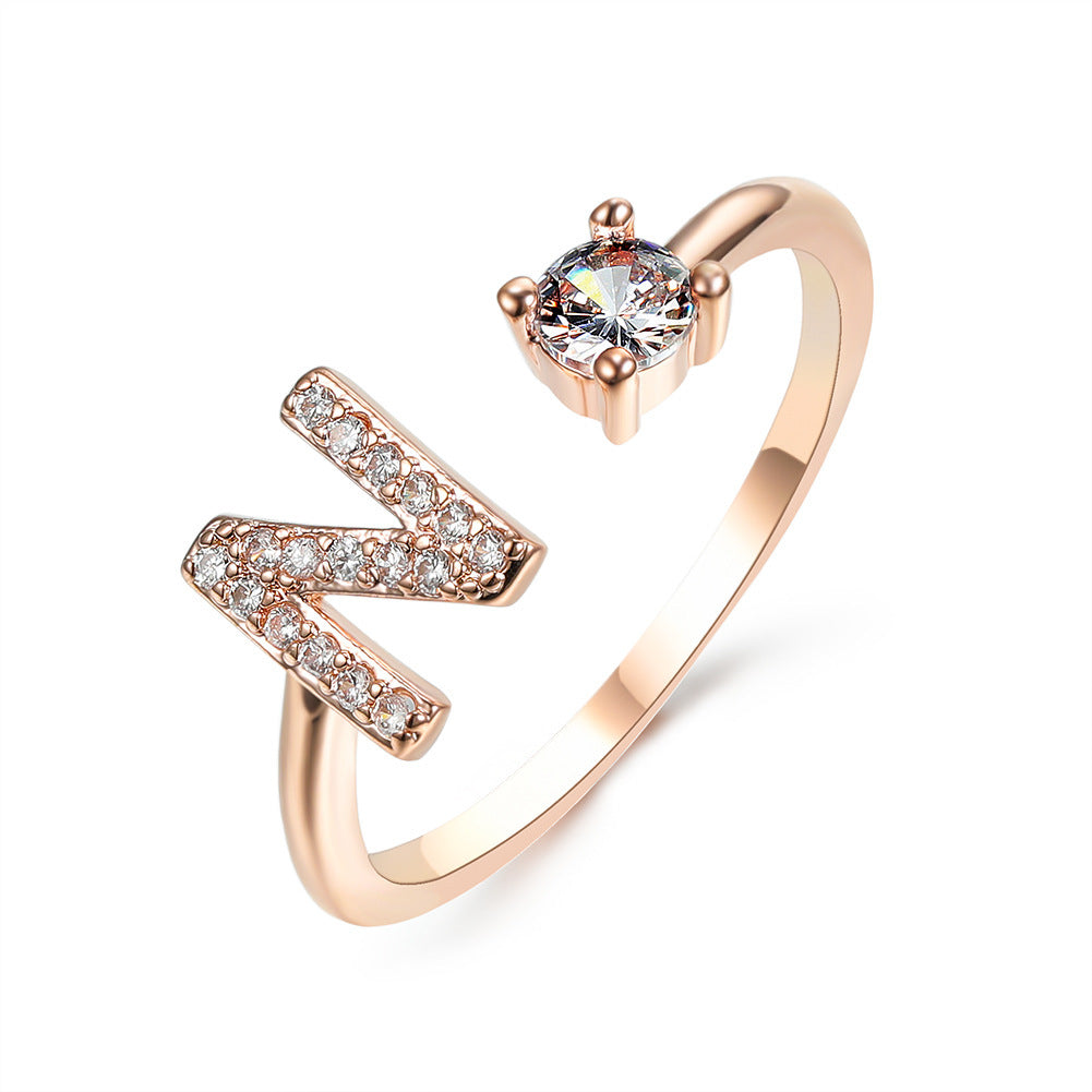 Name Initial Letter Ring Jewellery