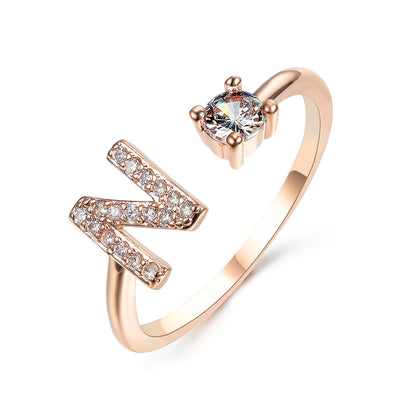 Name Initial Letter Ring Jewellery