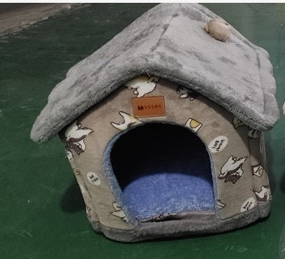 Foldable Cozy Dog House Pet Bed