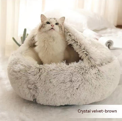 Soft Round Plush Warm Pet Bed