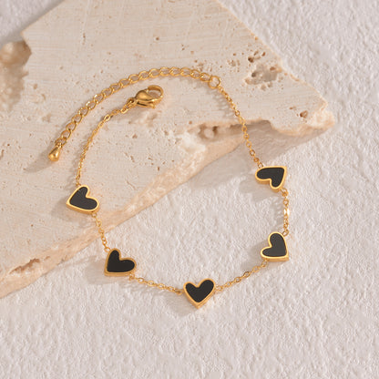 Stainless Steel Love Dripping Heart Bracelet
