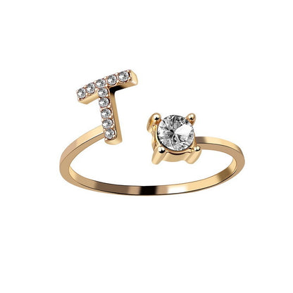 Name Initial Letter Ring Jewellery