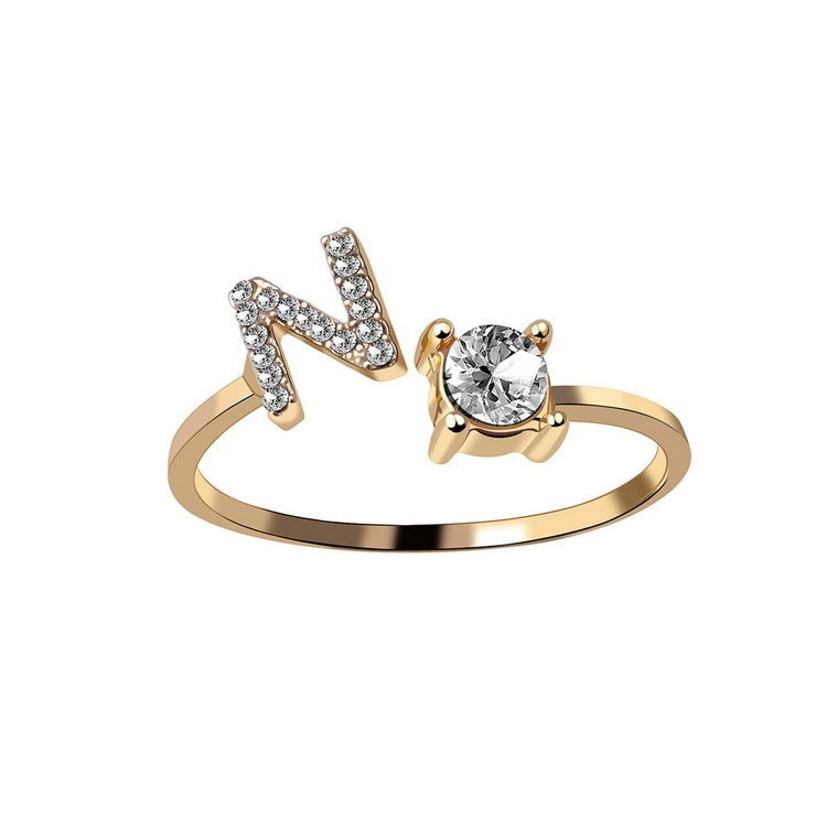 Name Initial Letter Ring Jewellery