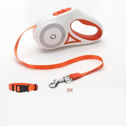 Retractable Colourful Leash And Collar