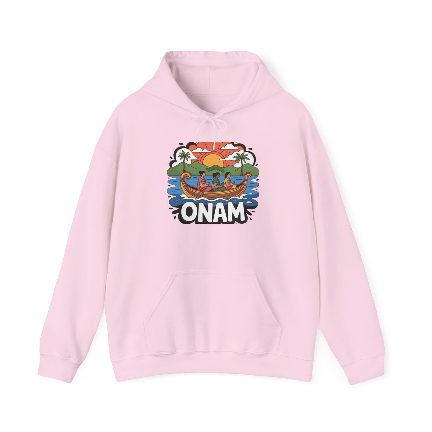 Onam Hoodie, Kerala Festival Hoodie, Traditional Pookalam & Sadya Wear, Family Festive Wear