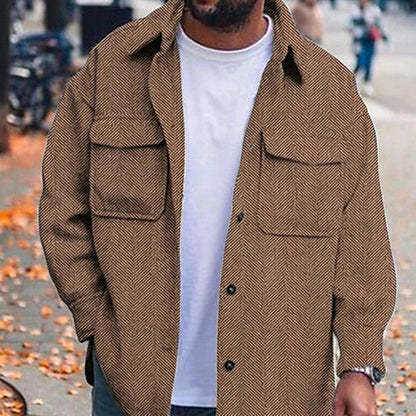 Men Polo Collar Coat