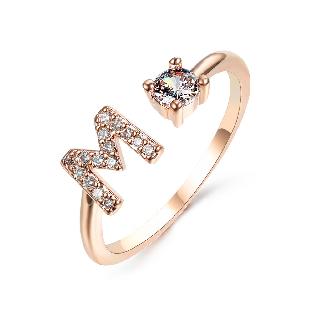 Name Initial Letter Ring Jewellery