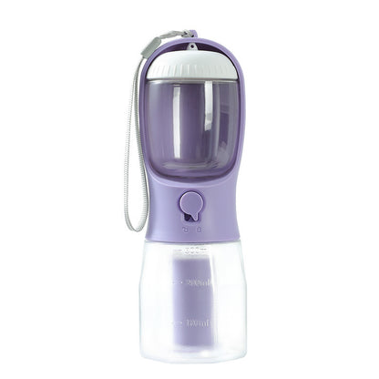 Three-in-one Portable Pet Cups Water Bottle, Food Container and Waist Bag Holder