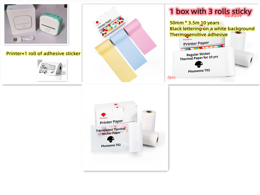 Portable Bluetooth Mini Thermal Label & Photo Printer