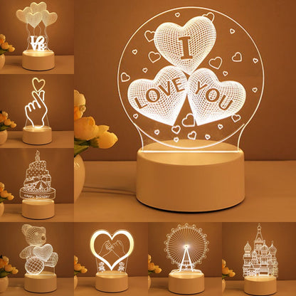 3D Acrylic USB LED Night Lights Lamp