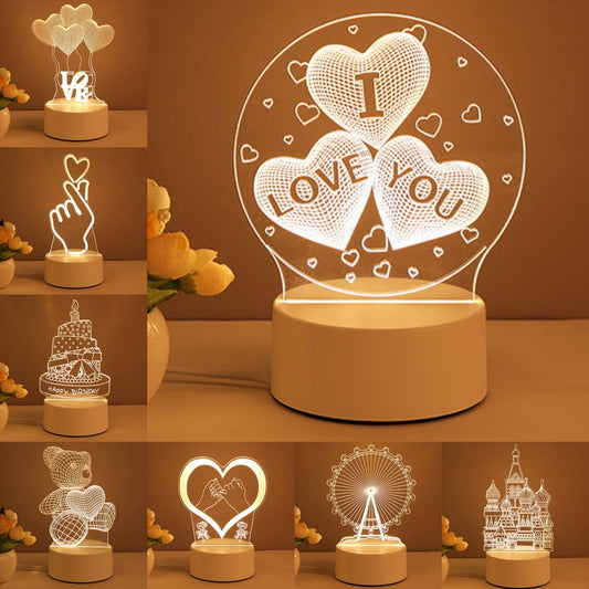 3D Acrylic USB LED Night Lights Lamp