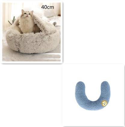 Soft Round Plush Warm Pet Bed