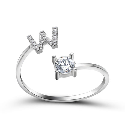 Name Initial Letter Ring Jewellery