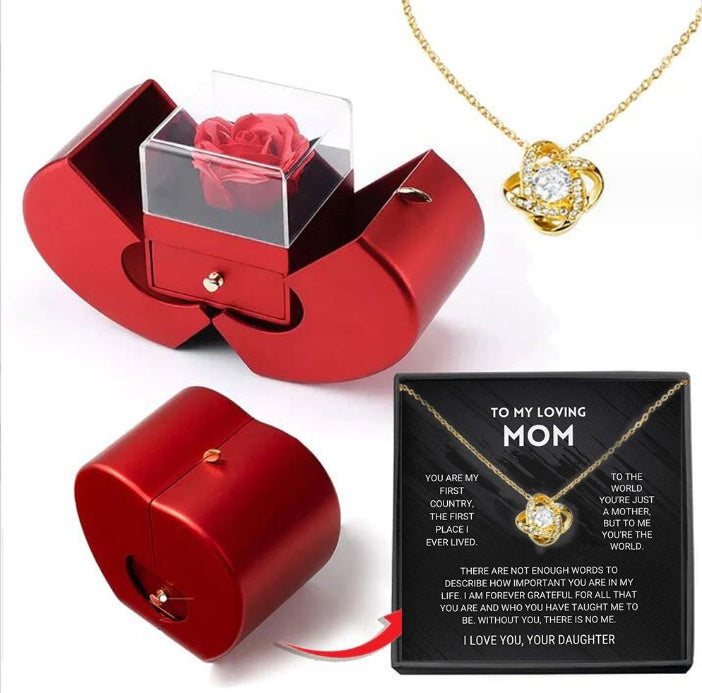 Jewellery Box Gift Necklace Eternal Rose