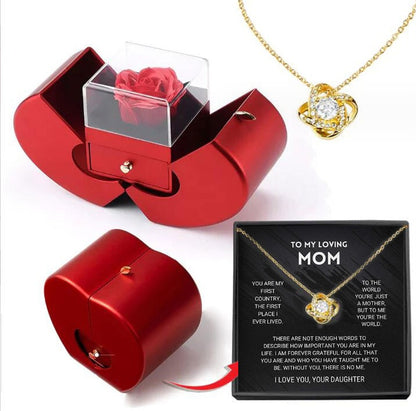 Jewellery Box Gift Necklace Eternal Rose