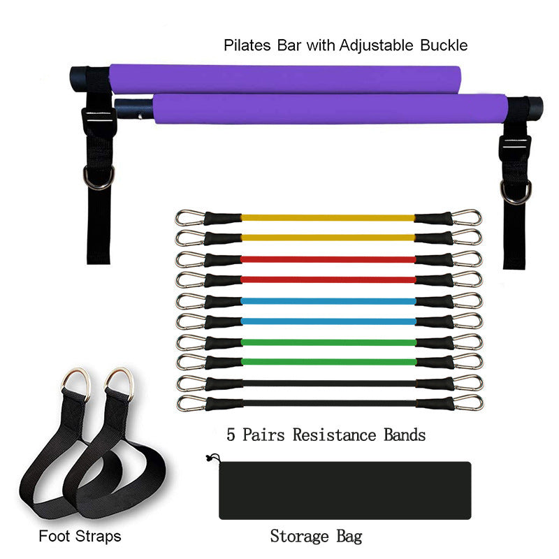 Fitness Yoga Pilates Bar Bodybuilding Resistance Bands