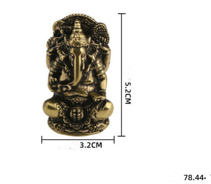 Solid Pure Copper Ganesh Elephant God Ornament