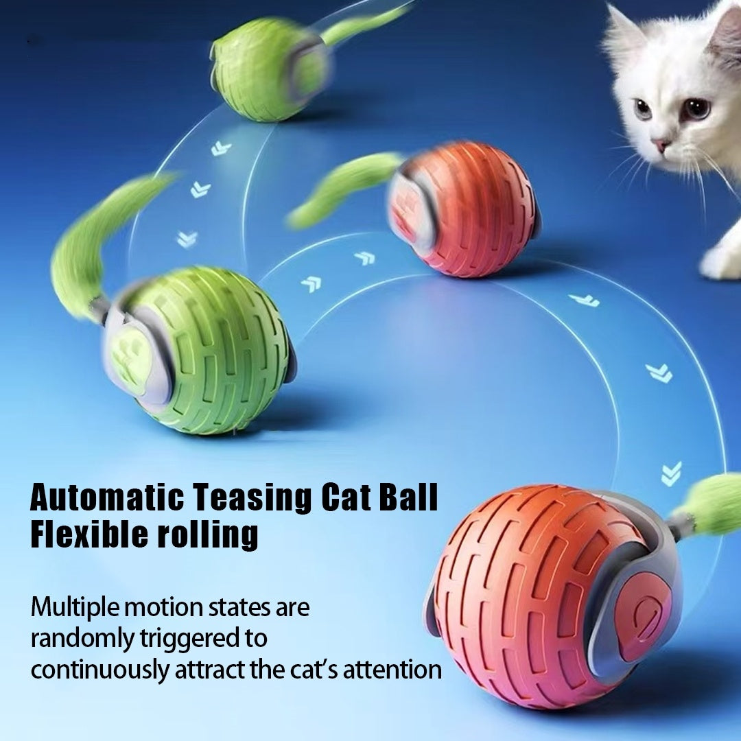 Interactive Cat Toys Auto Electric Rolling Ball USB Rechargeable
