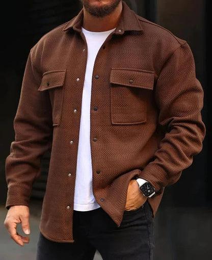 Men Polo Collar Coat