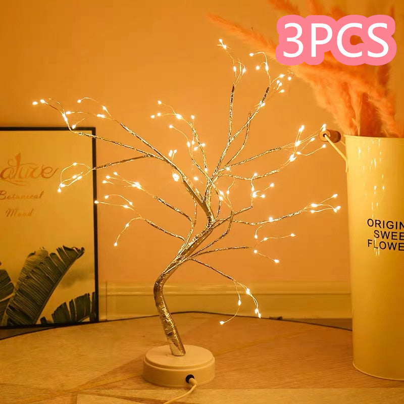 Led Copper Wire Tree Light Lamp