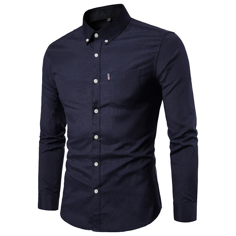 Men's Slim Fitting Long Sleeve Dress Shirt
