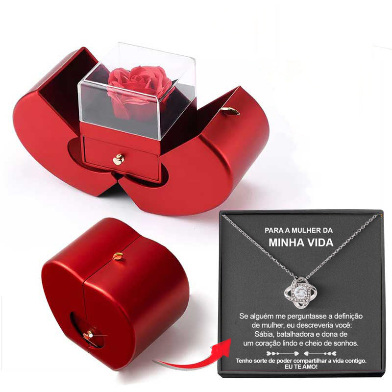 Jewellery Box Gift Necklace Eternal Rose
