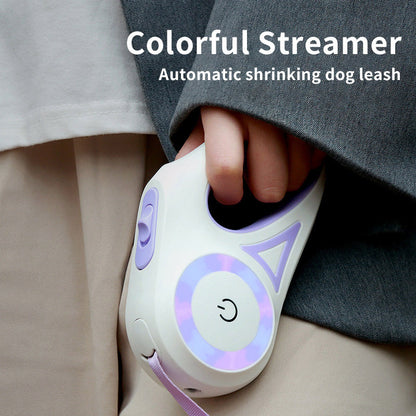 Retractable Colourful Leash And Collar