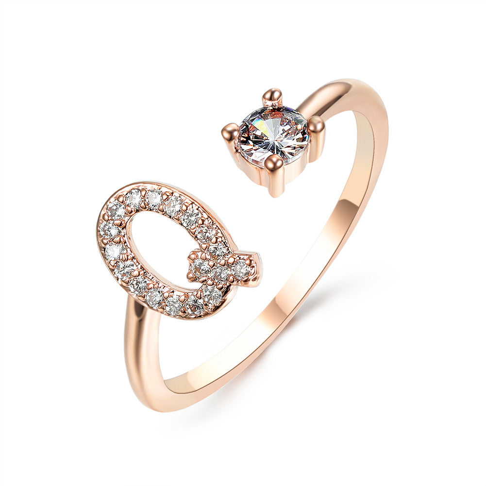 Name Initial Letter Ring Jewellery