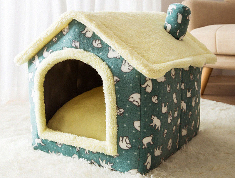 Foldable Cozy Dog House Pet Bed