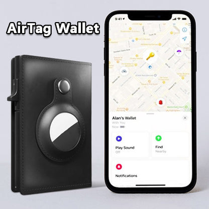 Leather RFID AirTag Wallet