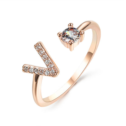 Name Initial Letter Ring Jewellery