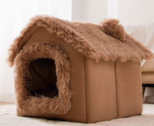 Foldable Cozy Dog House Pet Bed