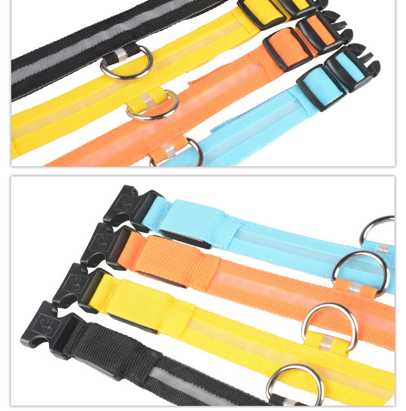 Night Safety Flashing Glow in Dark Rechargeable LED Luminous Pet Collar
