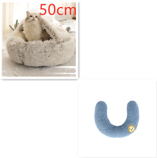 Soft Round Plush Warm Pet Bed