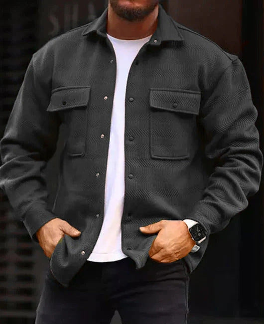 Men Polo Collar Coat