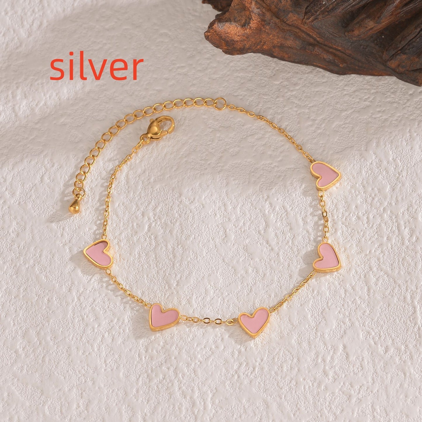 Stainless Steel Love Dripping Heart Bracelet